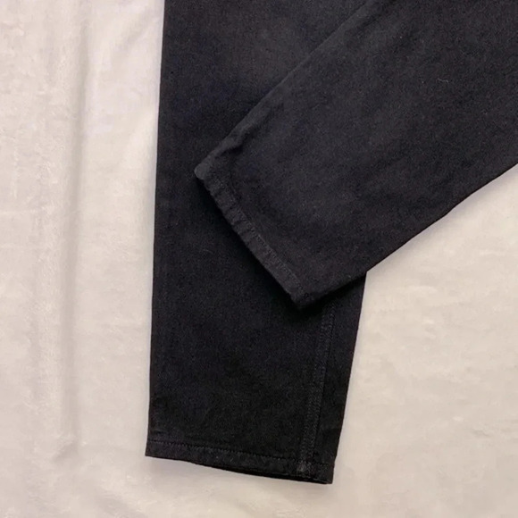 JORDACHE Vintage Y2K Black High Rise Tapered Leg Jeans No Stretch 13/14 Short - Picture 6 of 15